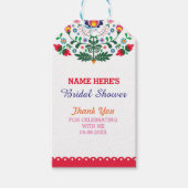 Dank u Label Floral Fiesta Mexico Vrijgezellenfees Cadeaulabel (Voorkant)