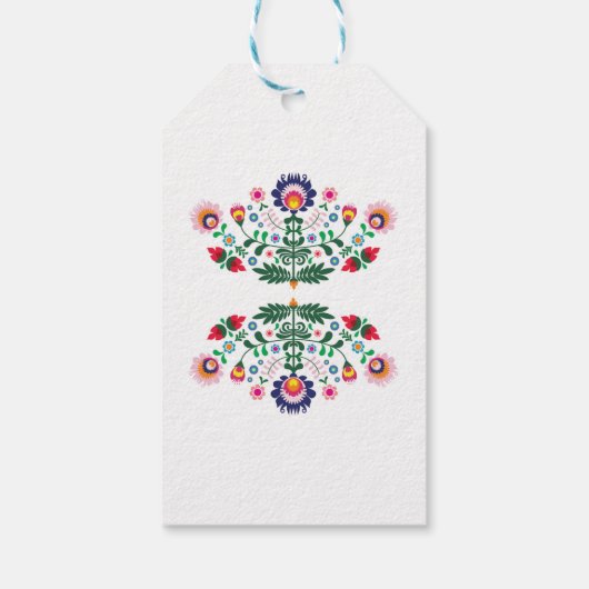 Dank u Label Floral Fiesta Mexico Vrijgezellenfees Cadeaulabel (Achterkant)