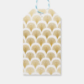 Dank u Label Gatsby Art Deco Gold Vrijgezellenfees Cadeaulabel (Achterkant)