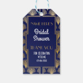 Dank u Label Gatsby Art Deco Gold Vrijgezellenfees Cadeaulabel (Voorkant)