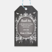 Dank u Label Gotisch Lijst Favor Labels Bruiloft Cadeaulabel (Voorkant)