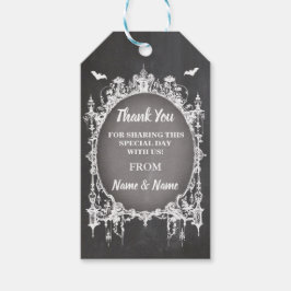 Dank u Label Gotisch Lijst Favor Labels Bruiloft Cadeaulabel