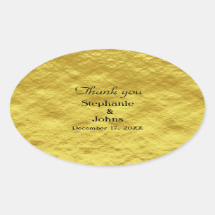 Dank u label gouden folie glanzende bruiloft gunst