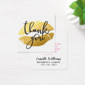 DANK U LABEL hand belettering eenvoudige vet lippe Vierkante Visitekaartjes (Bureau)