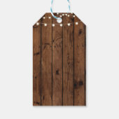 Dank u Label Houten Krijt Rustiek Vrijgezellenfees Cadeaulabel (Achterkant)