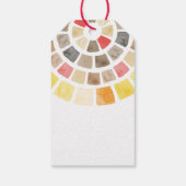 Dank u label met aquarel tegels cirkel cadeaulabel (Achterkant)