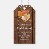 Dank u Label rustiek hout pompoen Vrijgezellenfees Cadeaulabel (Voorkant)