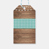 Dank u Label Rustieke Blauwgroen gunst Labels Hout Cadeaulabel (Achterkant)