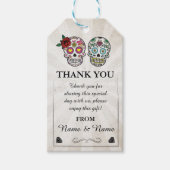 Dank u Label Sugar schedels Favor Labels Bruiloft Cadeaulabel (Voorkant)