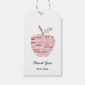 Dank u label van het cadeau van de leraar cadeaulabel (Voorkant)