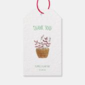 Dank u! label voor bloemist, bloemenwinkel cadeaulabel (Achterkant)