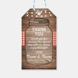 Dank u Label Waterverf Bridal Red Gingham Cadeaulabel