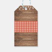 Dank u Label Waterverf Bridal Red Gingham Cadeaulabel (Achterkant)