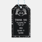 Dank u Label Wedding Skeleton Hearts Handen Cadeaulabel (Voorkant)