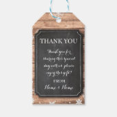 Dank u Label Winter Sneeuwvlokken Labels Krijt Bru Cadeaulabel (Voorkant)