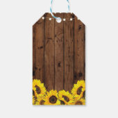 Dank u Label Zonnebloemen Favor Labels Wood Weddin Cadeaulabel (Achterkant)