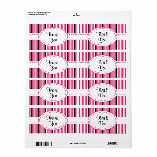 Dank u Labels (Full Sheet)