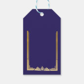 Dank u Labels 1920's Gatsby Navy Twenties Bruiloft Cadeaulabel (Achterkant)