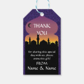 Dank u Labels Arabische Nachten Print Bruiloft Cadeaulabel (Voorkant)