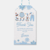 Dank u Labels Blue Baby Het is Cold Shower Favorie Cadeaulabel (Voorkant)