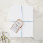 Dank u Labels Bruiloft Boho Florals Modern Cadeaulabel (Met Touw)