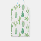 Dank u Labels Bruiloft Cactus Waterverf Print Cadeaulabel (Achterkant)