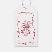 Dank u Labels bruiloft grillige hand getekend Cadeaulabel (Achterkant)