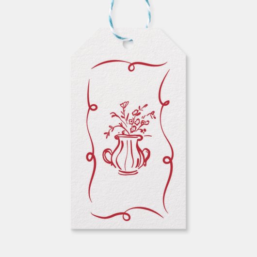 Dank u Labels bruiloft grillige hand getekend Cadeaulabel (Achterkant)