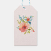Dank u Labels Bruiloft Zomer Bloemen Modern Cadeaulabel (Achterkant)
