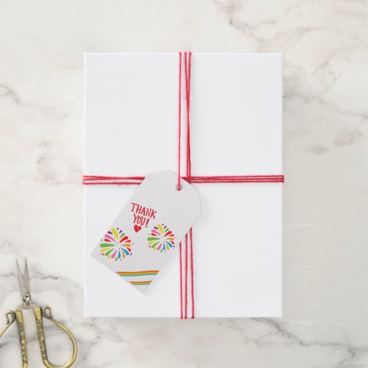 Dank u labels cadeaulabel (Met Touw)