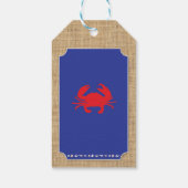 Dank u Labels Crab Boil Beach Blue Wedding Cadeaulabel (Achterkant)