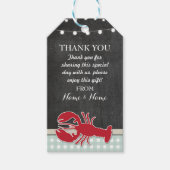 Dank u Labels Crawfish Boil Lobster Beach Bruiloft Cadeaulabel (Voorkant)