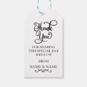 Dank u Labels Favor Elegant Wedding Cadeaulabel (Voorkant)