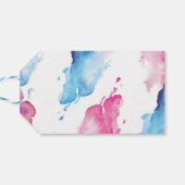 Dank u labels | Favoriete labels | Blauw Roze Cadeaulabel (Achterkant Horizontaal)