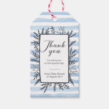 Dank u labels | Favoriete labels blauw strepen