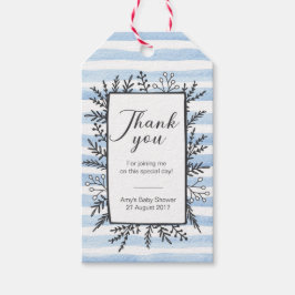 Dank u labels | Favoriete labels blauw strepen Cadeaulabel