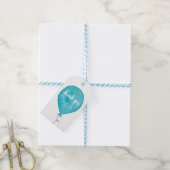 Dank u labels | Favoriete labels | Blauwe ballon Cadeaulabel (Met Touw)