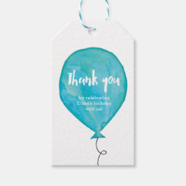 Dank u labels | Favoriete labels | Blauwe ballon Cadeaulabel