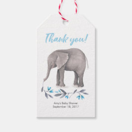 Dank u labels | Favoriete labels | Blauwe olifant Cadeaulabel