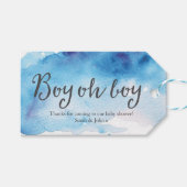 Dank u labels | Favoriete labels | Blauwe Waterver Cadeaulabel (Voorkant (Horizontaal))