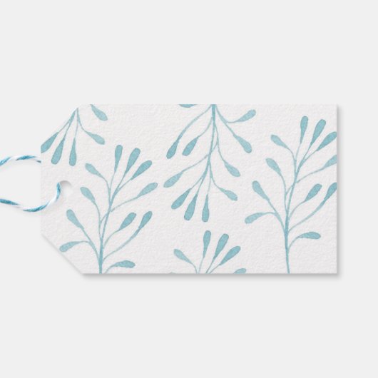 Dank u labels | Favoriete labels | Blauwe Waterver Cadeaulabel (Achterkant Horizontaal)