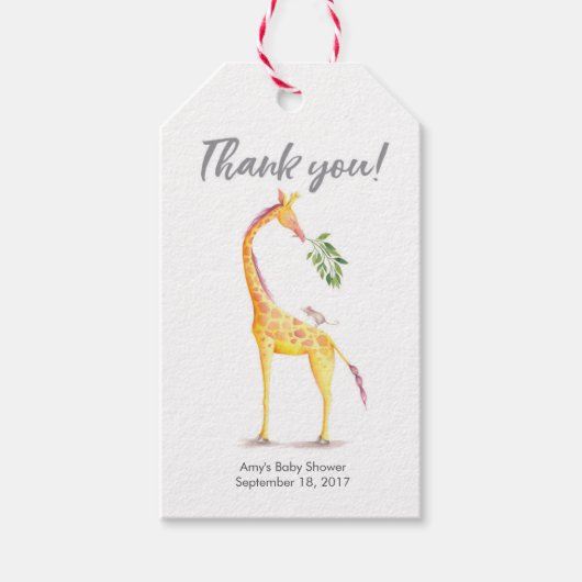 Dank u labels | Favoriete labels | GIRAFFE Cadeaulabel (Voorkant)