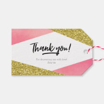 Dank u labels | Favoriete labels | Roze en glitter