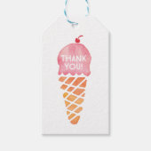 Dank u labels | Favoriete labels | Roze ijs Cadeaulabel (Voorkant)