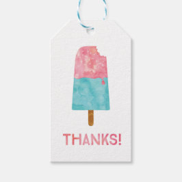 Dank u labels | Favoriete labels | Roze ijsje Cadeaulabel