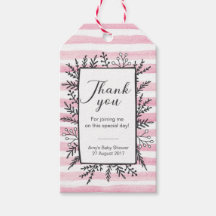 Dank u labels | Favoriete labels roze strepen