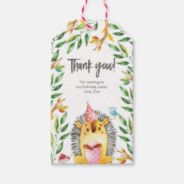 Dank u labels | Favoriete labels | Schattigee egel Cadeaulabel