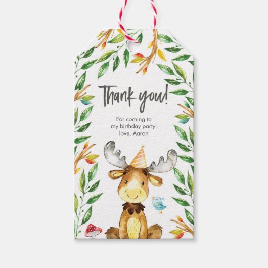 Dank u labels | Favoriete labels | Schattigee elan Cadeaulabel (Voorkant)