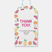 Dank u labels | Favoriete labels | tropische vruch Cadeaulabel (Voorkant)