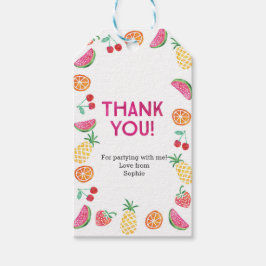 Dank u labels | Favoriete labels | tropische vruch Cadeaulabel